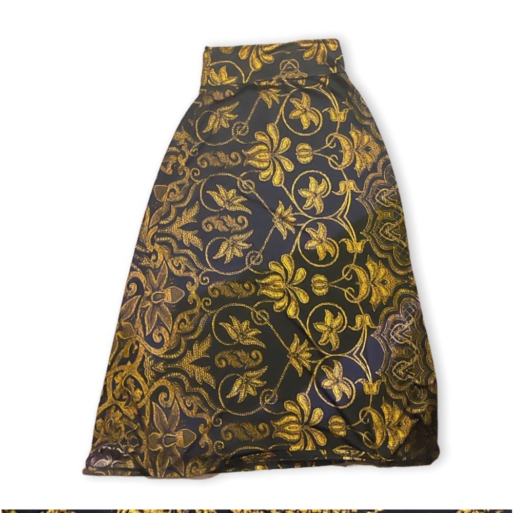 ERDEM JACQUARD Vintage Gold & Black Paisley Maxi Skirt Fall ‘19 Collection - Picture 7 of 7